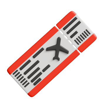 Airplane passanger boarding ticket png