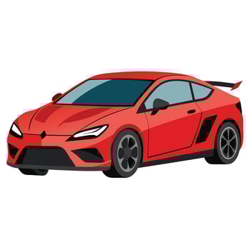 Realistic Isolated car vector