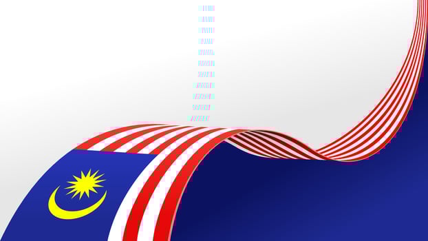 Happy Malaysia Independence Day Illustration. Design for National Day Poster Banner. Flag of Malaysia vector