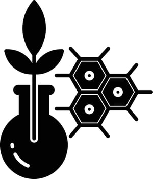 Plant Biology solid glyph illustration vector
