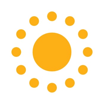 sun icon simple vector