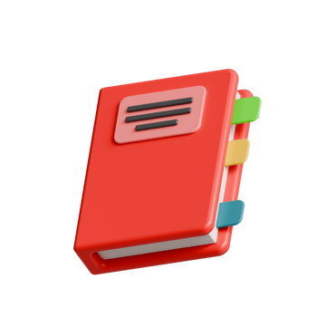 Book 3d icon with bookmark png