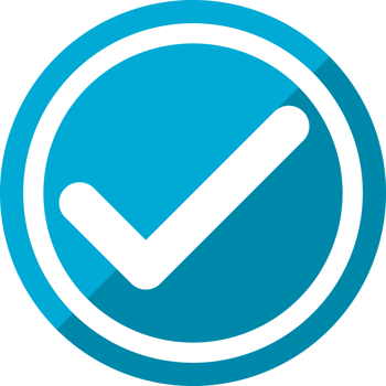 Check mark with wrong sign in circle icon png