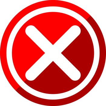 Check mark with wrong sign in circle icon png