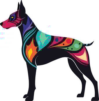 Dog style silhouette with white background vector