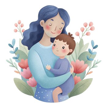 aigenerated mother and son png