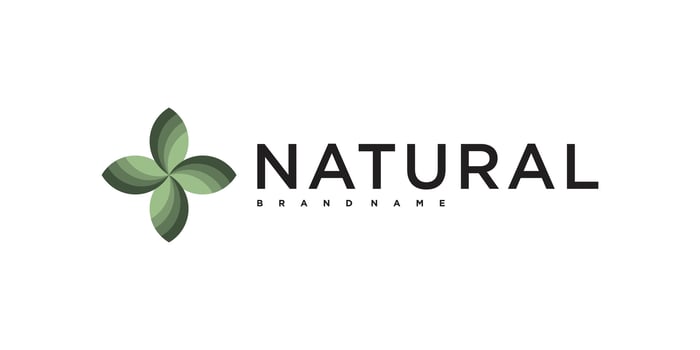 Natural leaf logo design. Premium vector