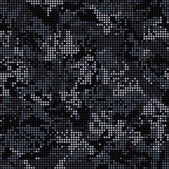 Abstract halftone camouflage, led style texture. Dot pattern in black colors, camo background vector