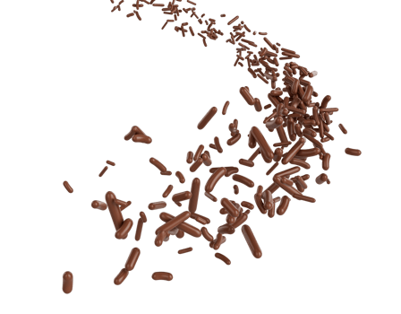 Chocolate Sprinkles For Cakes Or Meises Coming In The Air 3D Illustration png