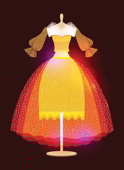 Wedding dress design dark Background. white dresses for brides in different styles. vector