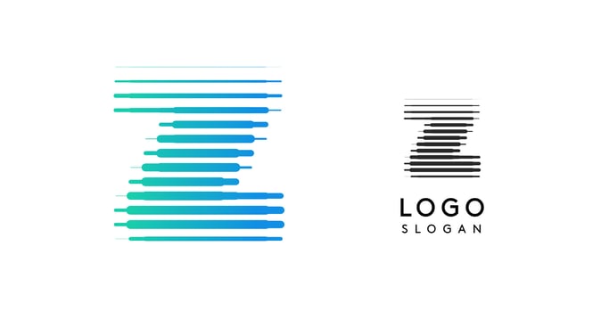 Heavy futuristic tech-inspired letter Z, dynamic gradient logo, bold space letter for impactful modern branding, innovative logo, contemporary design, cutting-edge typography. monogram vector