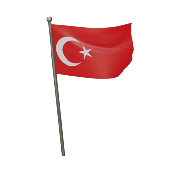 Turkey Waving Flag, Turkey flag transparent png