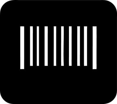 barcode black fill icon vector