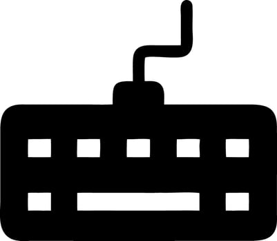 keyboard black fill icon vector