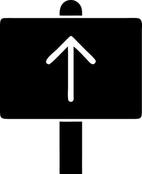 sign post black fill icon vector
