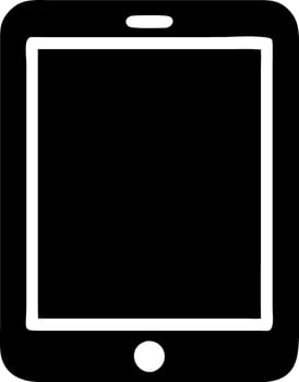 tablet black fill icon vector