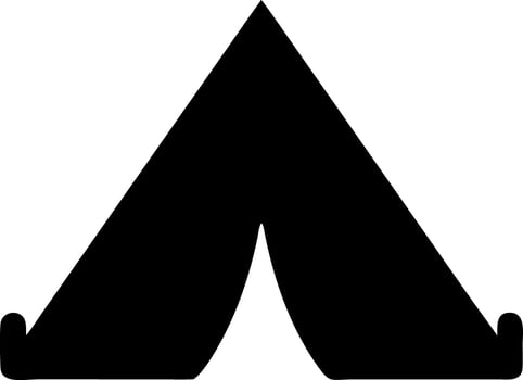 tent black fill icon vector