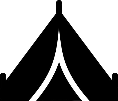 tent black fill icon vector