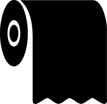 toilet paper black fill icon vector