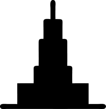 tower black fill icon vector