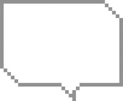 8bit retro game pixel speech bubble balloon icon sticker memo keyword planner text box banner png