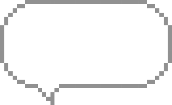8bit retro game pixel speech bubble balloon icon sticker memo keyword planner text box banner png