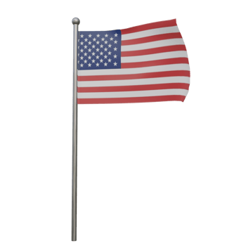USA United States of America Waving Flag Transparent Background png