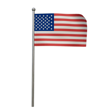 USA United States of America Waving Flag Transparent Background png