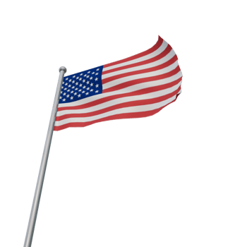 USA United States of America Waving Flag Transparent Background png