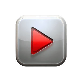 Red play button icon indicating media playback or start png