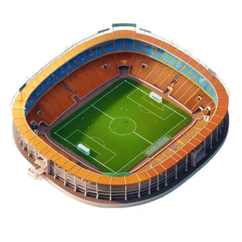 Isometric stadium isolated on transparent background png