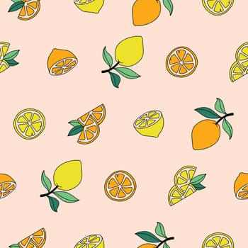 Collection of Lemon Seamless Pattern illustration for Print, Wallpaper, Decoration. vector