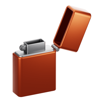 3d rendering camping icon concept. 3d render lighter png