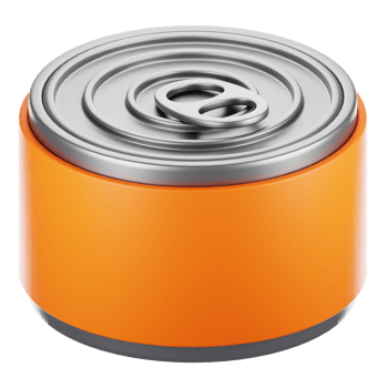 3d rendering camping icon concept. 3d render canned food png