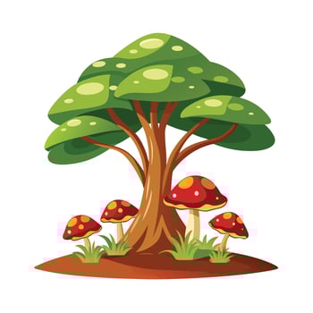 Different types of trees illustration vector