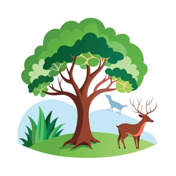 Different types of trees illustration vector