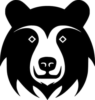 Bear - Black and White Isolated Icon - illustration vector