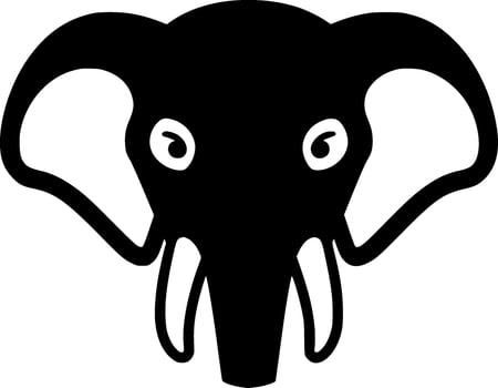 Elephant - Minimalist and Flat Logo - illustration vector