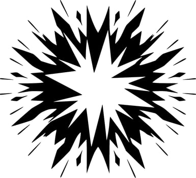 Explosion, Minimalist and Simple Silhouette - illustration vector