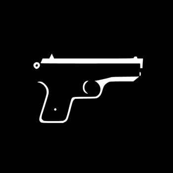 Gun - Minimalist and Flat Logo - illustration vector