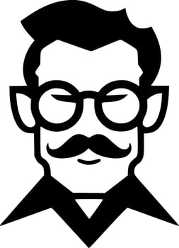 Teacher - Black and White Isolated Icon - illustration vector