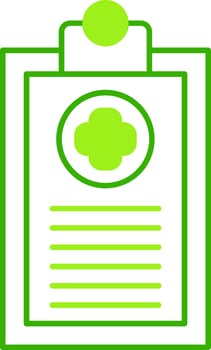 Medical Report Green Tone Icon vector