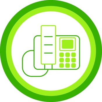 LandGreen Tone Circle Phone Green Tone Circle Icon vector