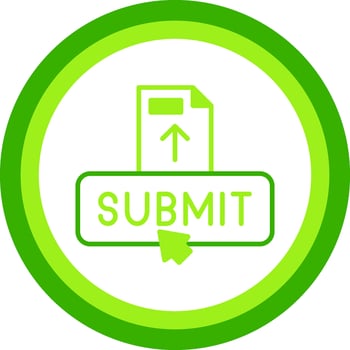 Submit Green Tone Circle Icon vector