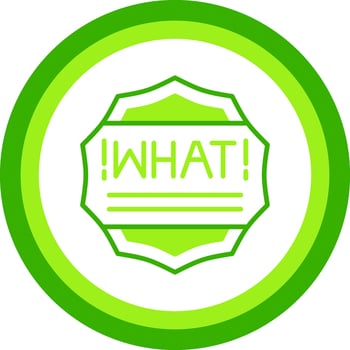 What Green Tone Circle Icon vector