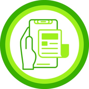 News Green Tone Circle Icon vector