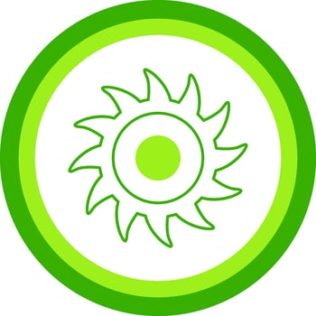 Circular Saw Green Tone Circle Icon vector