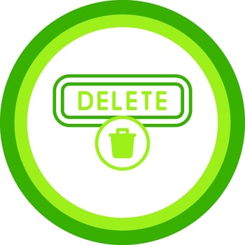 Delete Green Tone Circle Icon vector