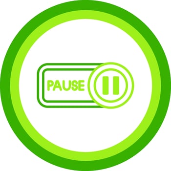 Pause Green Tone Circle Icon vector