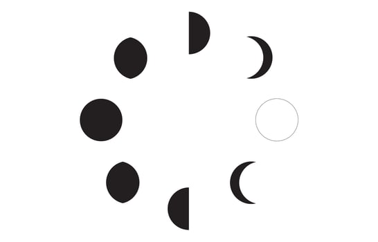 Moon phases astronomy vector
